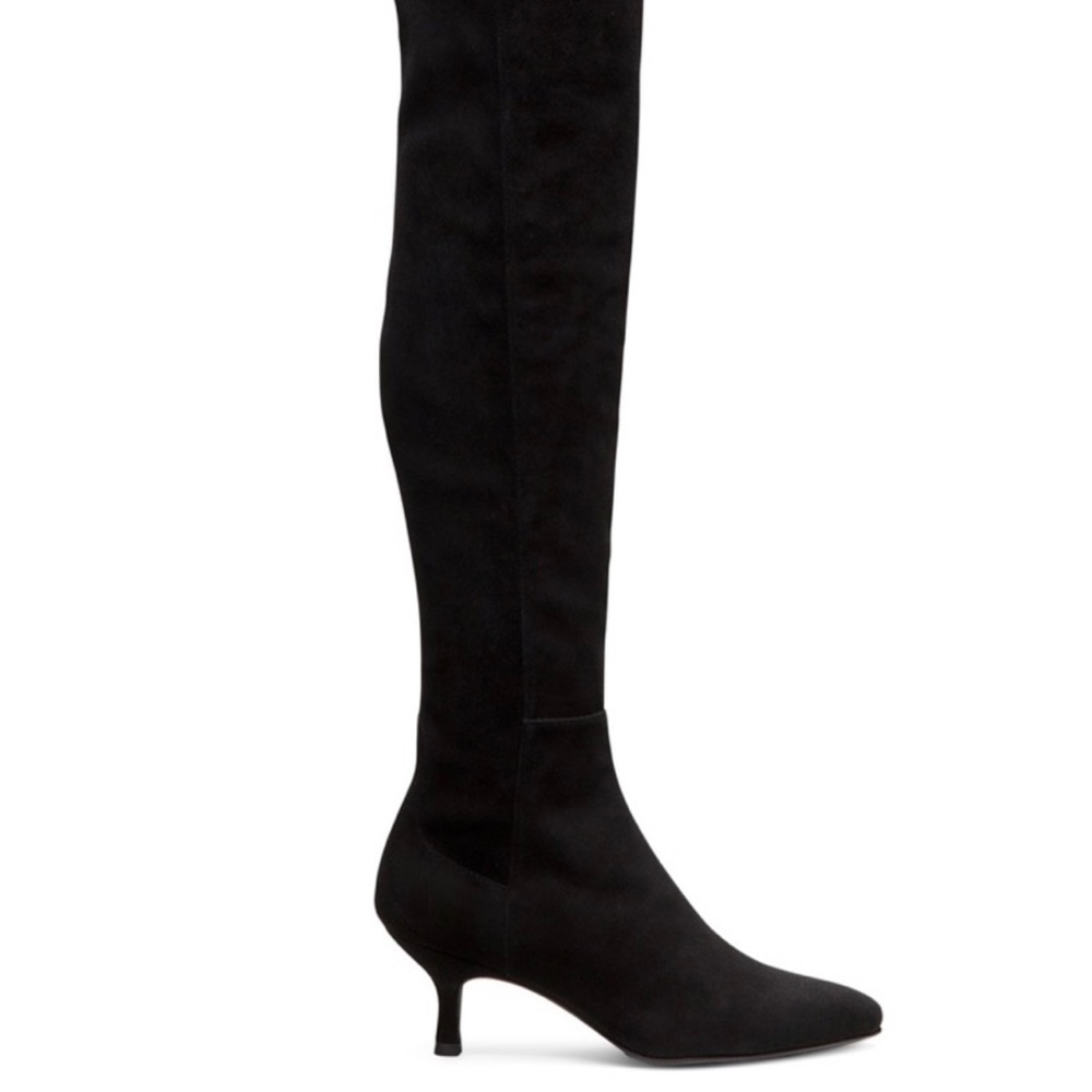 Stuart Weitzman ALLWAYS over the knee black suede boot…size 8